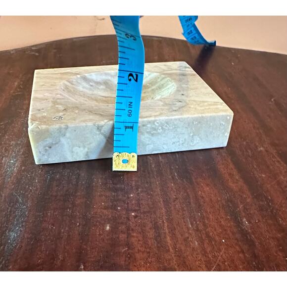 Vintage Alabaster Natural Stone Ashtray - Picture 8 of 9